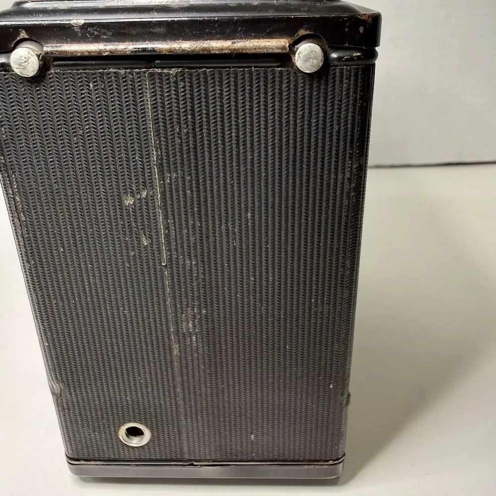 Vintage Agfa Synchro Box Camera Germany 1950s Art Deco Working Shutter